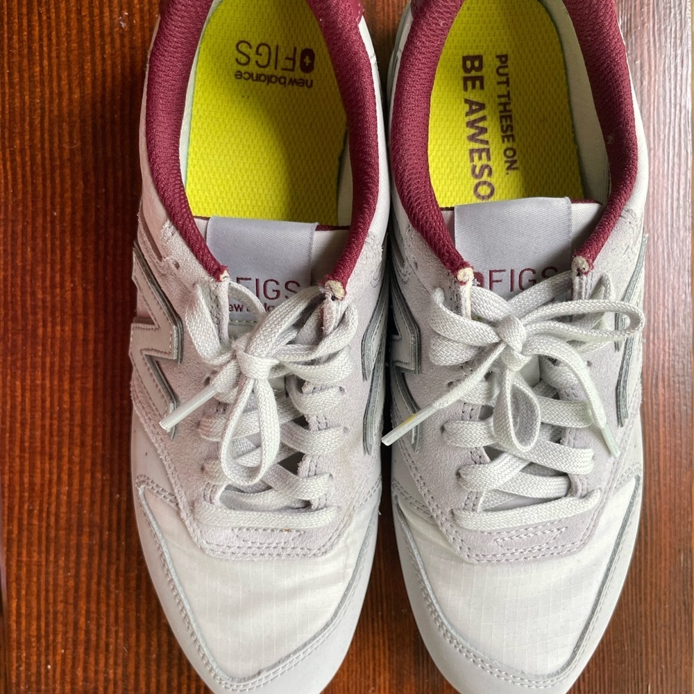 Figs/New Balance Women's Gray and Burgundy Sneakers